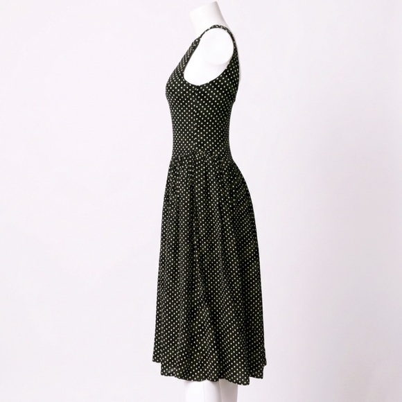 Reformation Anelis Midi Dress Size 6 Black White Polka Dot - Picture 6 of 14